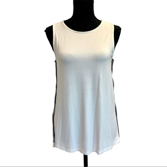 𝅺MELANIE Lyne ivory white tank top Sz M - Picture 2 of 10